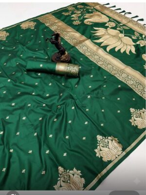Rajlaxmi saree green colour