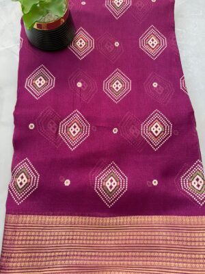 Pavitra wine mosss saree