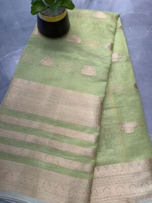 Chanderi silk pista