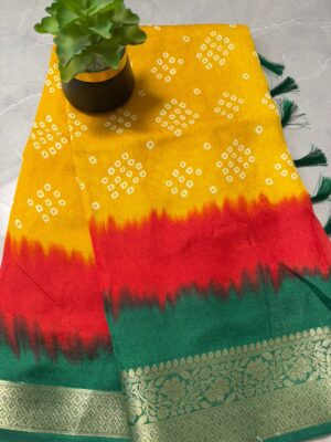 Tiranga bandhej yellow