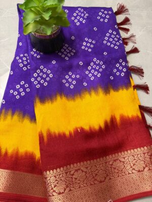 Tiranga bandhej purple