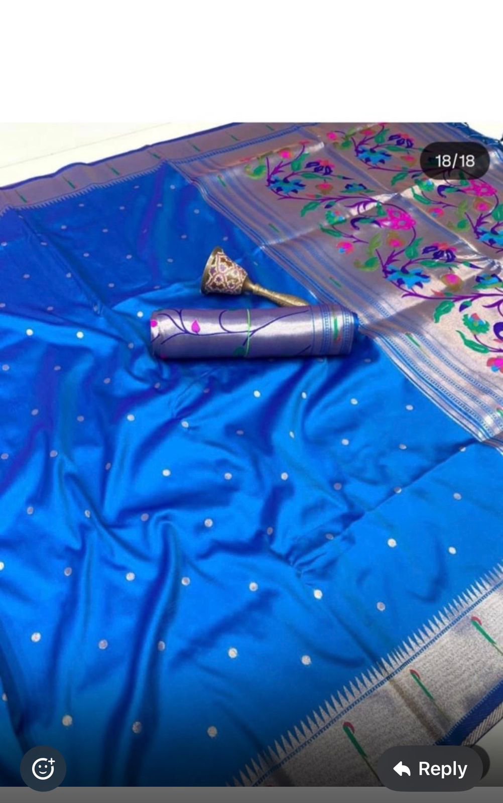 Muniya paithani blue