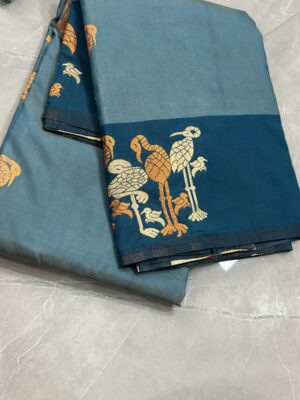 Rajhance Paithani SB8 - Dusty Blue