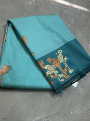 Rajhance Paithani SB7 - Sky Blue