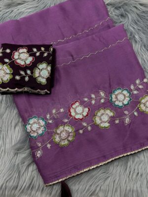 South Silk Partywear Handwork SB23 - Lavender