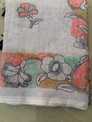 Ice Blue Cotton Saree SB39 - Ice Blue