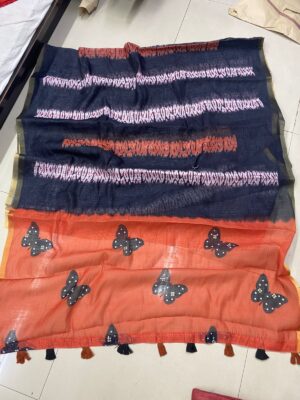 Linen butterfly black